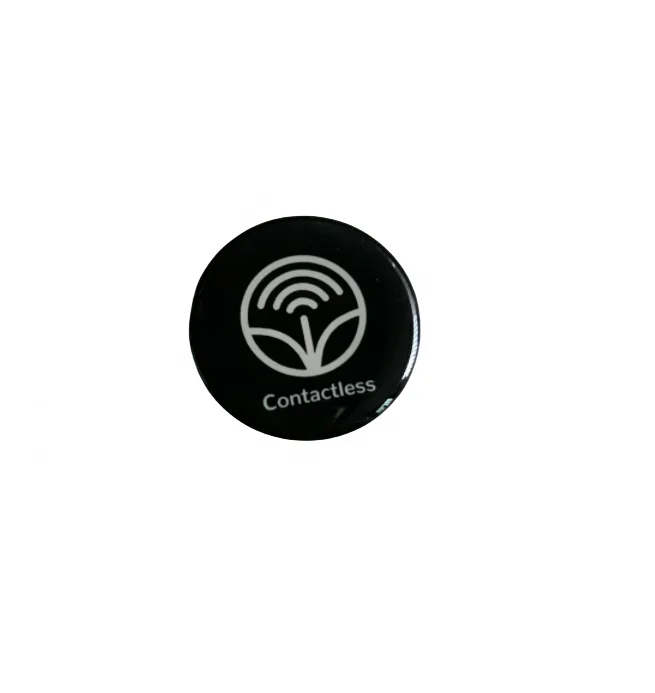 Factory Price Custom Waterproof NFC RFID Chip Tag 30mm Diameter Half Epoxy Self-Adhesive Sticker