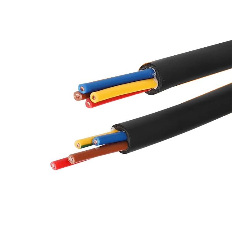 Flexible PVC Multi-core Round RVV Electrical Elevator Lift Cable with knitting and UV-resistance crane cable