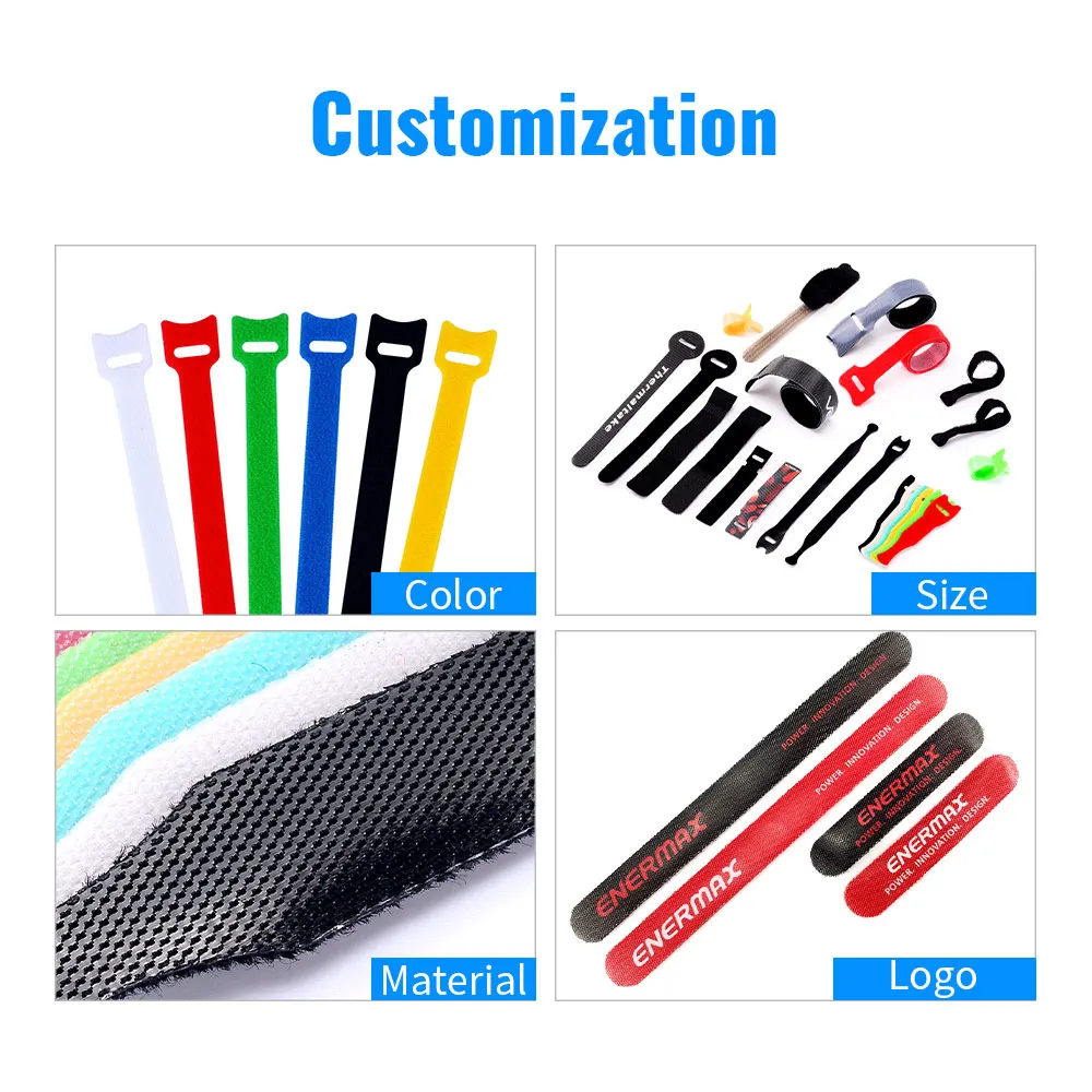 Hot Sale  Velcroes eco-friendly  hook and loop cable ties fasten for office and home products