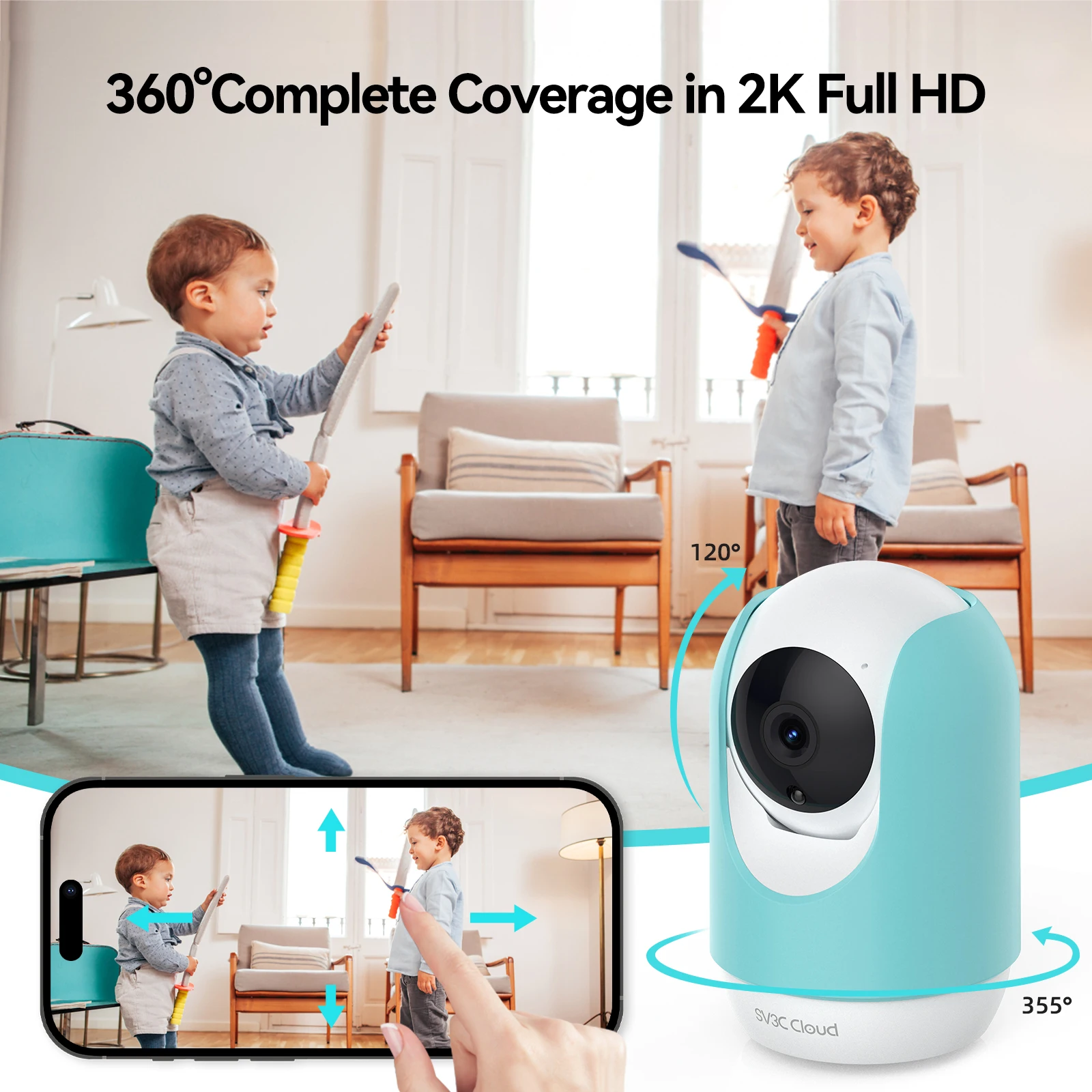 Latest Intelligent Ai Smart home surveillance camera Baby Temperature detection wifi tuya security Nanny camera