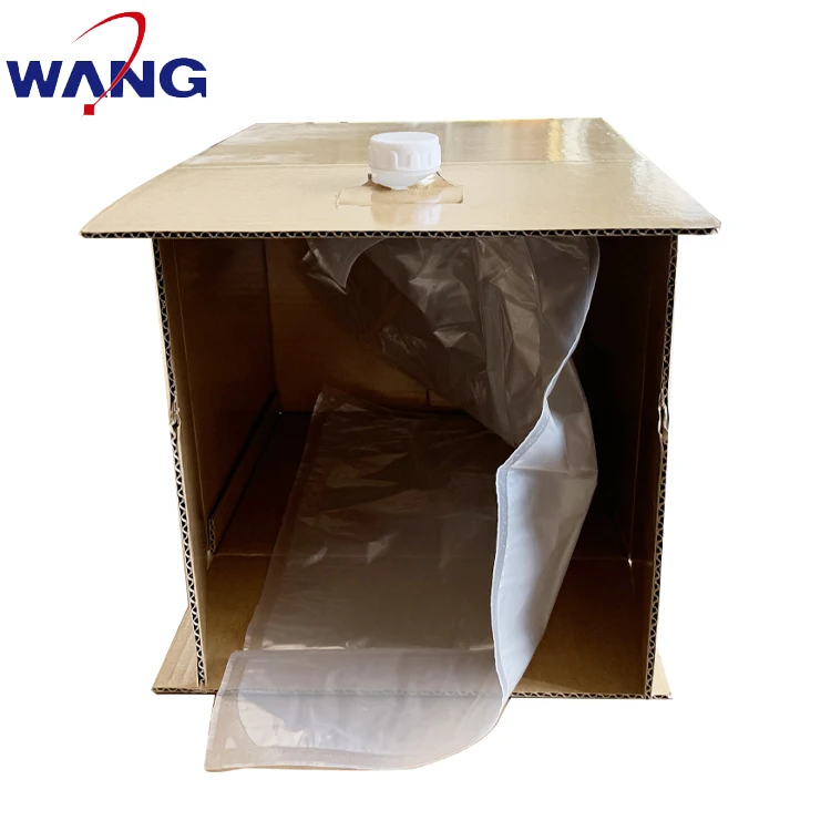 20l foldable paper container liquid carton packaging Wine box with inner bag and faucet