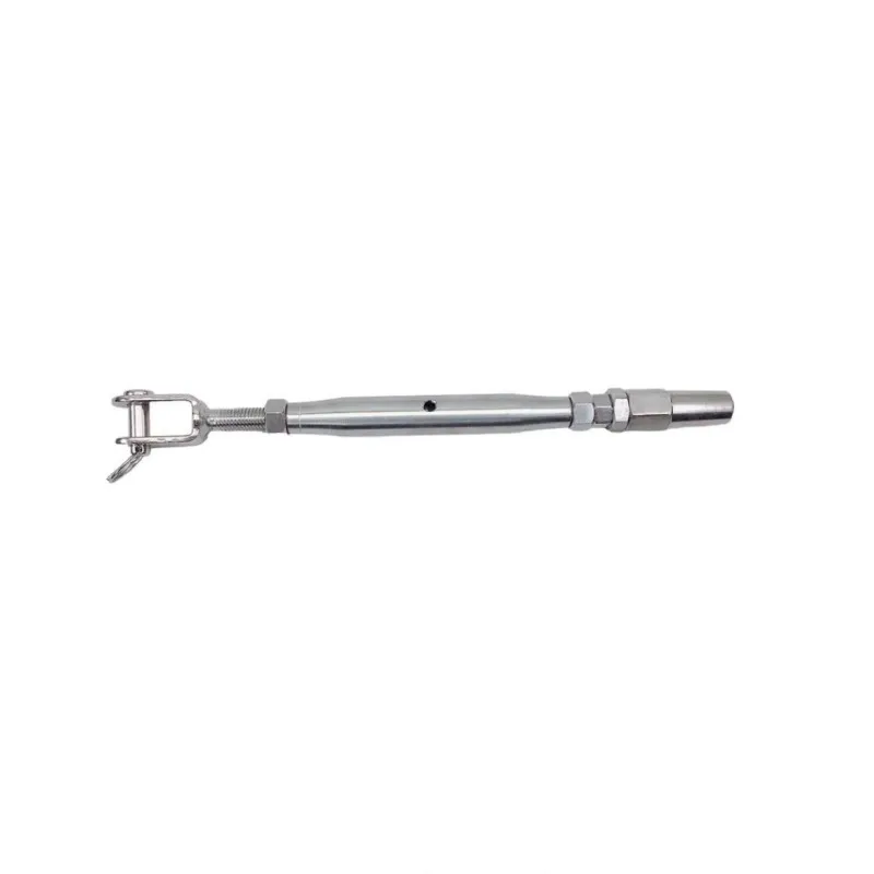 Stainless Steel Close Body Threaded Stud Tension Swageless Jaw Fork Terminal Turnbuckle With Quick Installation