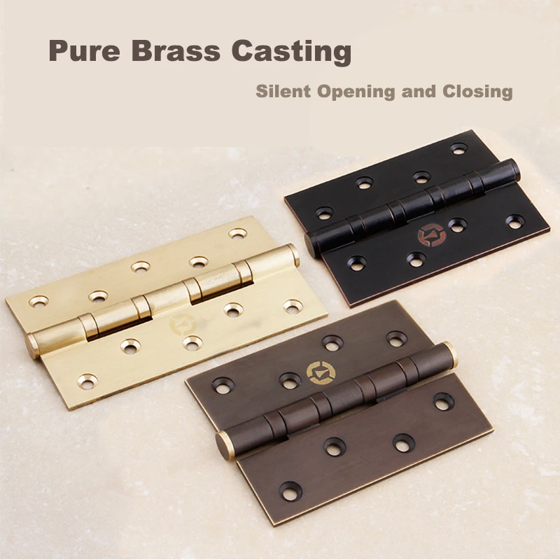 In Stock Classic Elegance Brass Door Hinge Set for Doors with Timeless Style