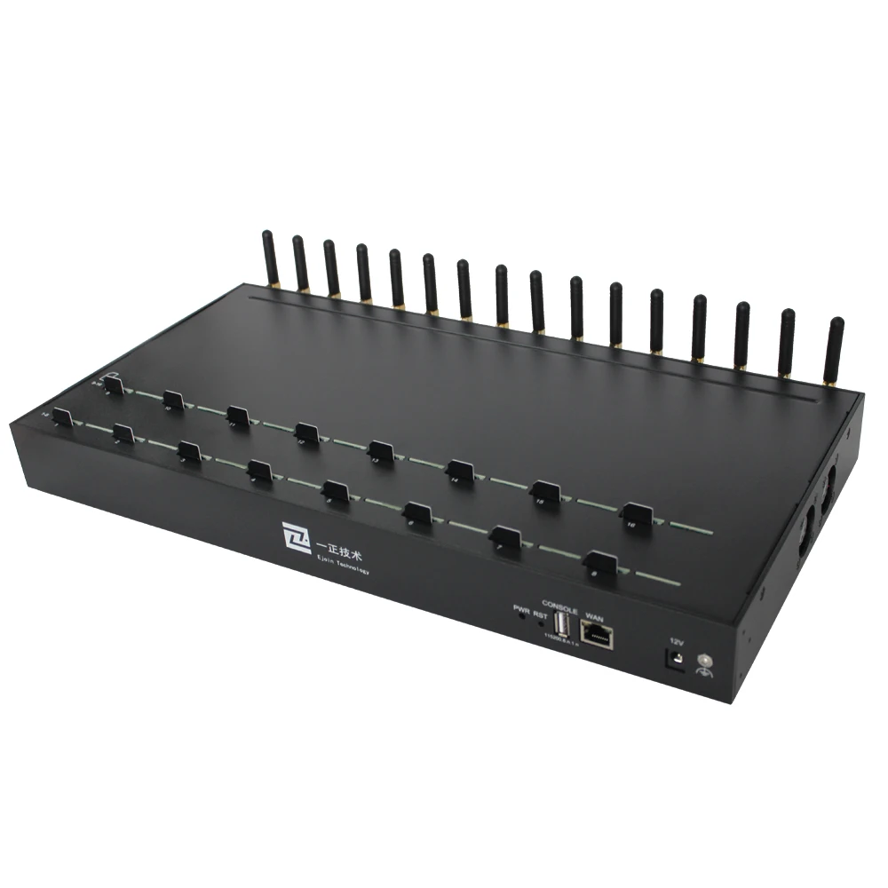 multi sim support call and sms modem 16 port 16 sim slots bulk sms and voice modem  voip  gsm wcdma  gateway