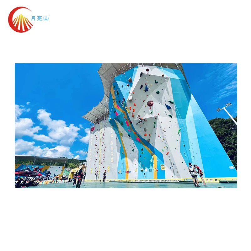 Playground trampoline park school rock climbing wall for children 3D rock climbing wall fiberglass frame