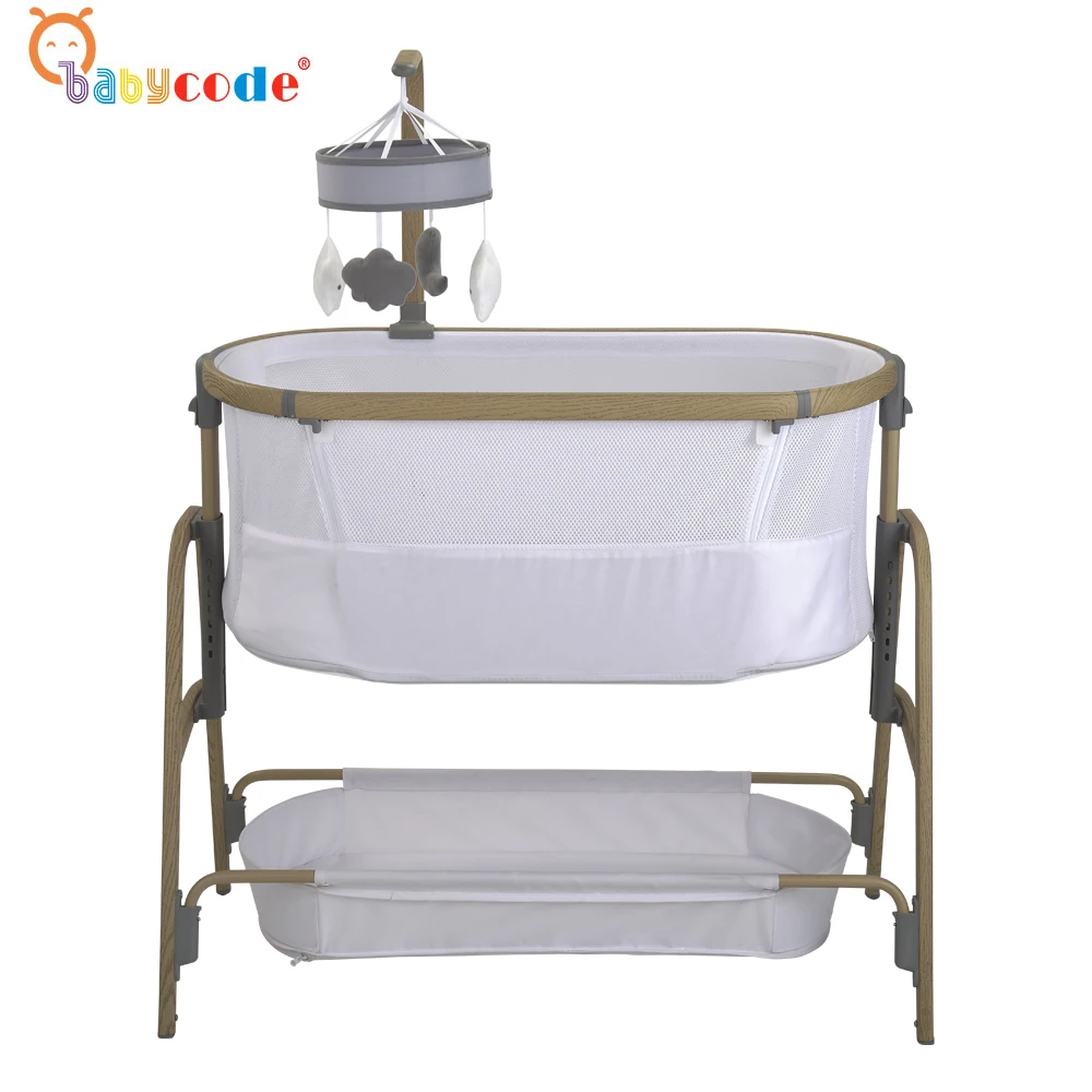 2021 Baby Code Protable/ Bed setting crib Babycribs Baby bedding Bassinet Sleepers /Cradle/ wood look Baby Cribs