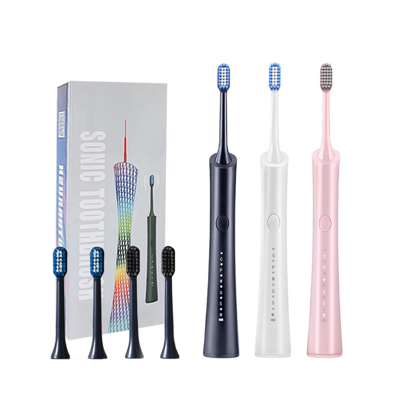 Уход за полостью рта бытовая техника дешевый электрическая зубная щетка для взрослых Водонепроницаемый 5 щетки замены головки Ультразвуковая зубных