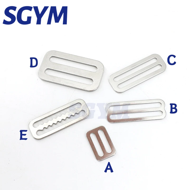 Stainless Steel Tri-Slide Buckles Stopper Retainer Keeper for Scuba Diving Weight Belt 1' 2'