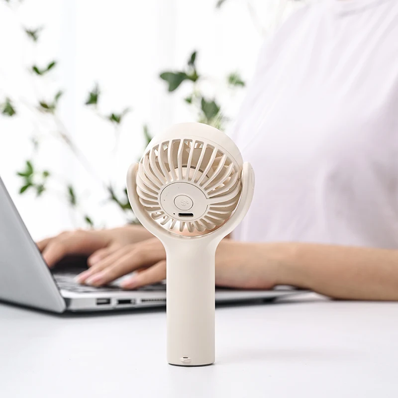 2023 New design rechargeable USB handheld portable mini fan summer air cooling rotatable personal  pocket mini handheld fan