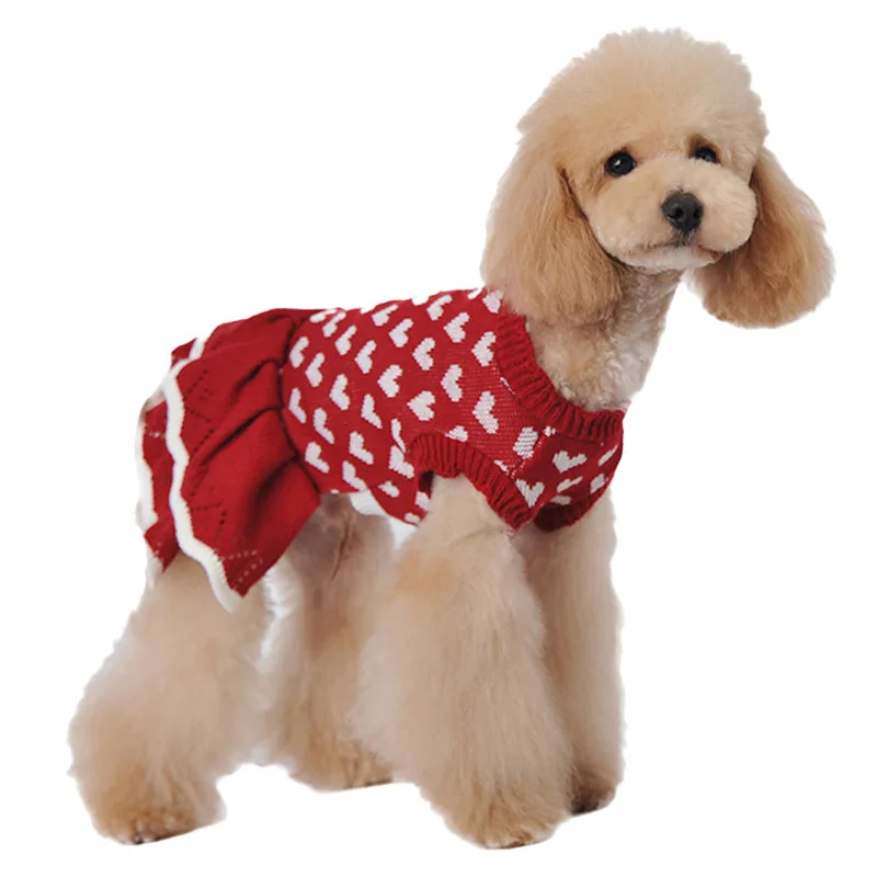 Fashionable Low price cute Pet Dog Dress sweater Luxury outdoor indoor pets sweaters Pullover clothes