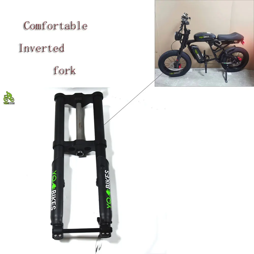 High-end Bicycle Parts Inverted Front Fork Fat E Bike DIY Assembly Ebike Fork Fit 20 inch MTB Suspension Fork