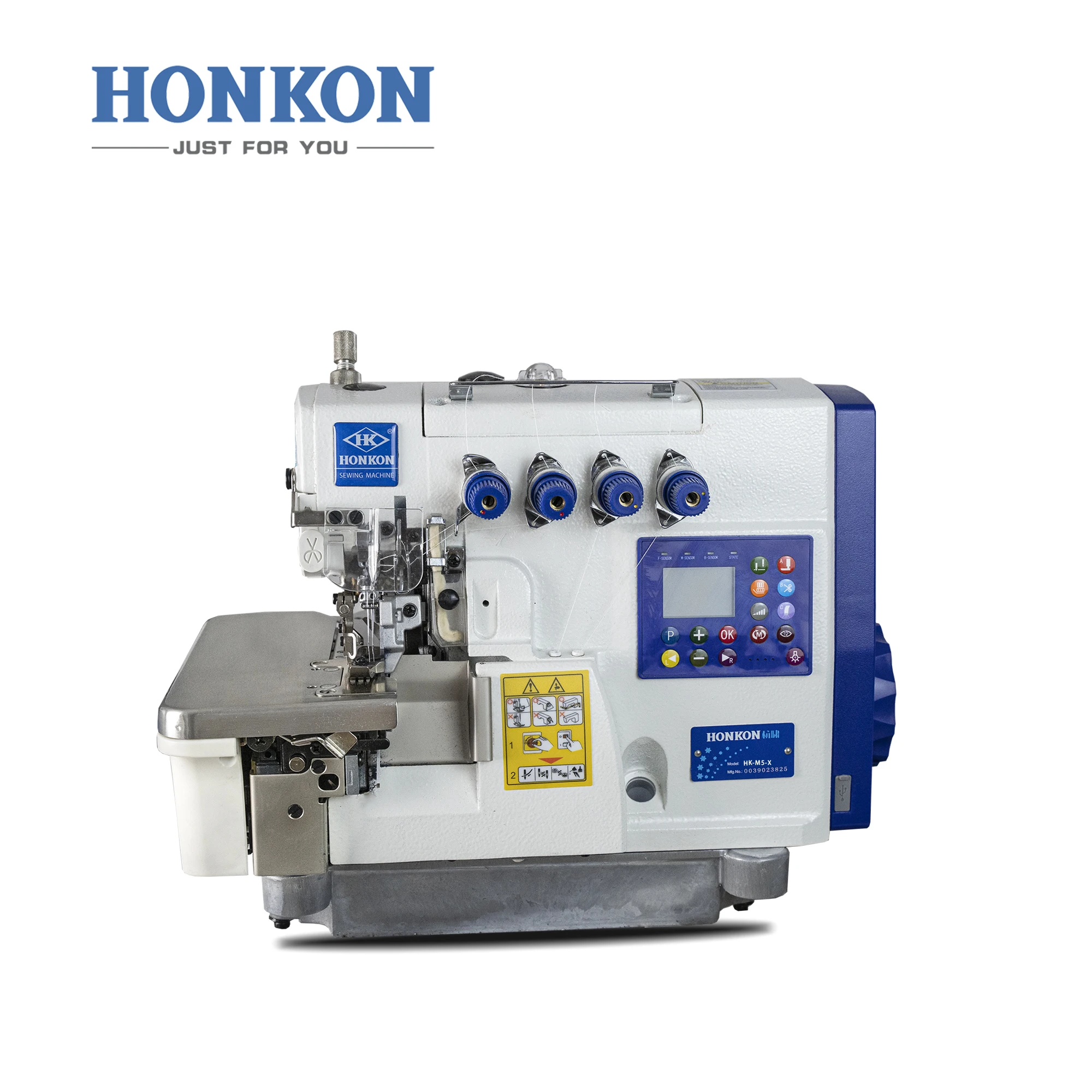 HK-M5 полностью автоматическая компьютеризированная высокоскоростная четырехнитчатая швейная машина
