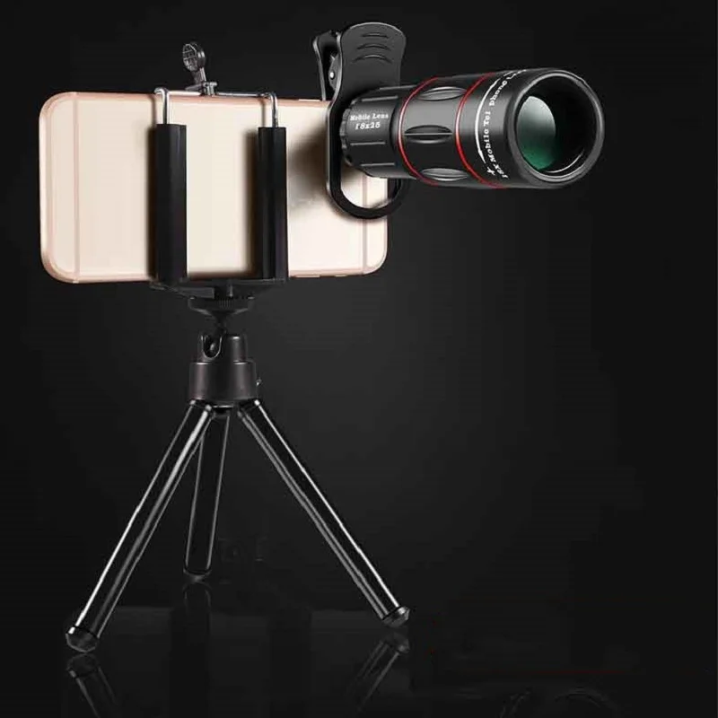 Outdoor photography high-definition telephoto lens 18X external telephoto lens mobile phone monocular telescope