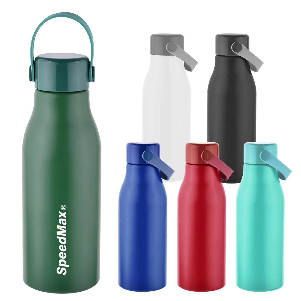 New Design Aluminum Sport Metal Drinking BPA Free ECO Friendly For LOGO Disposable Water Bottle 24oz 700ML With Lid and Handle