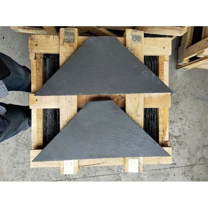 Outdoor Roof Sheet Panels Custom Stone Roofing Tiles Black Shingles Slate Triangular Roof Tiles Decorative With Pointed Angles