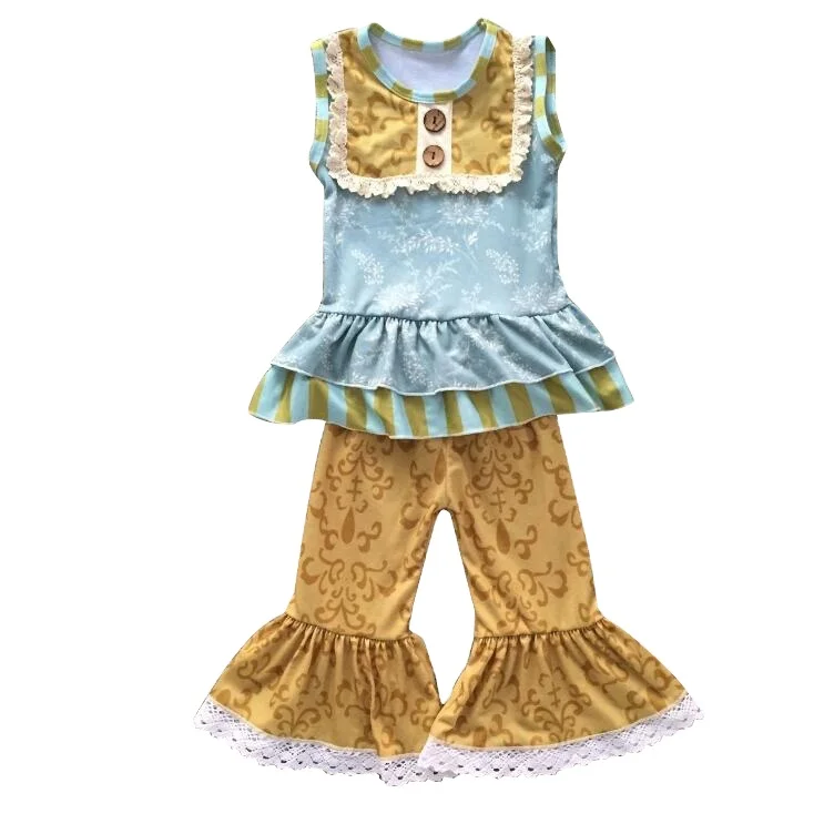 Wholesale Persnickety Ruffles Girl Clothing For Toddler Girl Holiday Clothing Sets For Baby Ruffles Clothing Sets