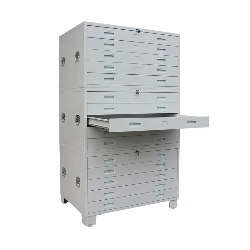 Multi Big Drawers Steel Map Drawing Storage Cabinet
