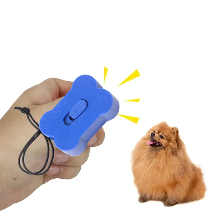 Pawise Wholesale Portable Lightweight Pet Dog Training Clicker Dog Stop Barking Control Sound Press Button Dog Training Device