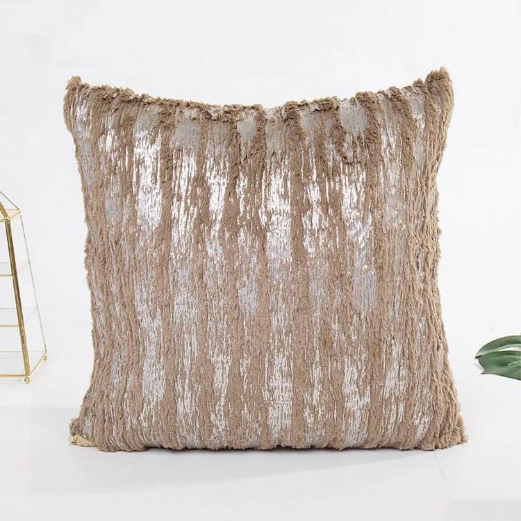 Hot Stamping Red Christmas Pillow Sham Cover With Zipper Sofa Decorative Velvet Pillow Cases