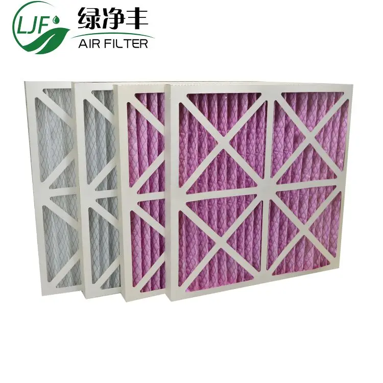 Pleated Air Filter with Cardboard Frame and Activated Carbon,MERV 8 11 13 for use with AC HVAC and Furnace systems