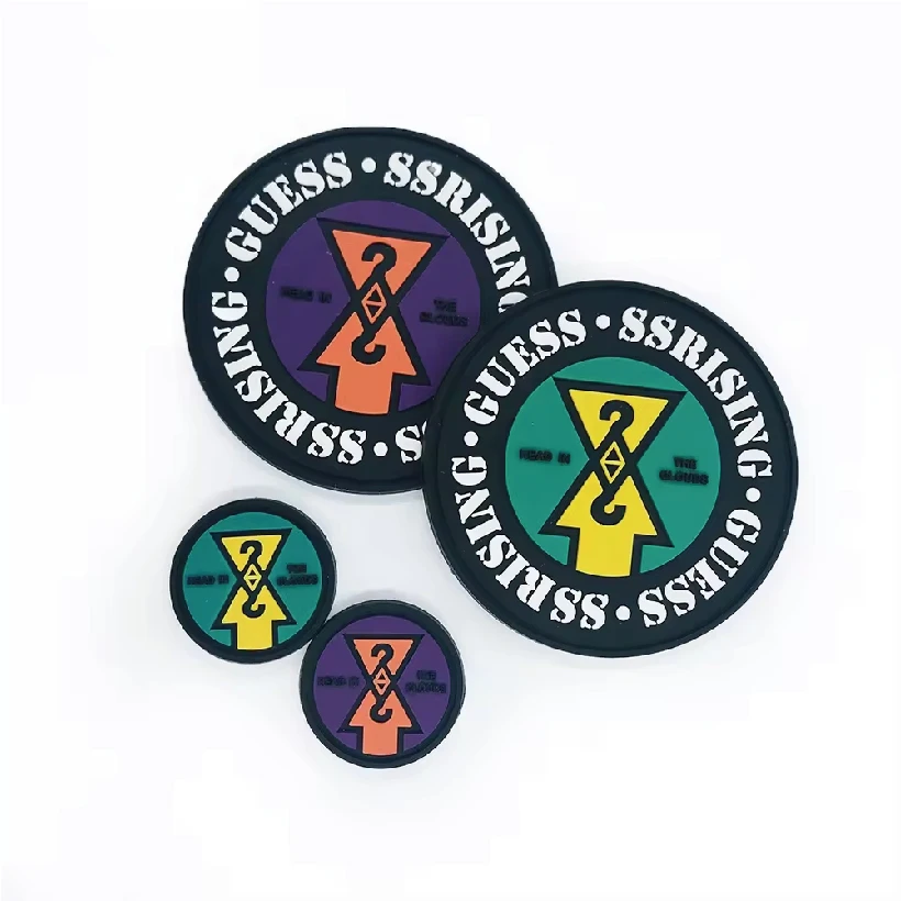 China Direct Supplier Custom Rubber Logo Patches Patches Designer Hat Party Silicone Iron on Rubber Pvc Patches for Clothing