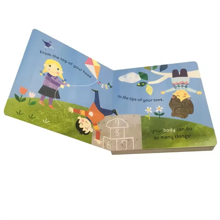 Custom Hardcover Book Story  Brand Children Illustration Books English Kids Board Book Printing Cardboard Printing