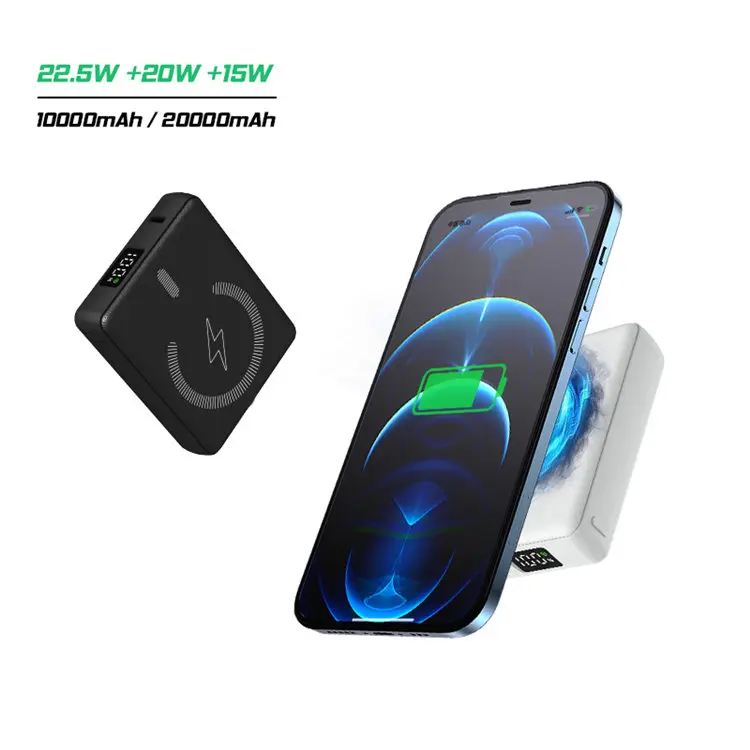 2022 New Magnetic Wireless Charger Power Bank 10000mAh With 15W PD20W Fast Charging External Battery For iPad iPhone 13 12 11