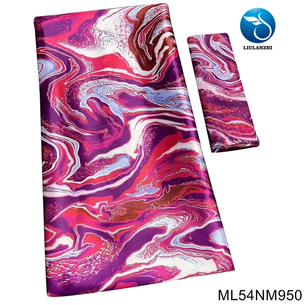 Beautifical ankara satin fabric 2 yards chiffon scarf african 4 yards satin tissu ML54NM944-953