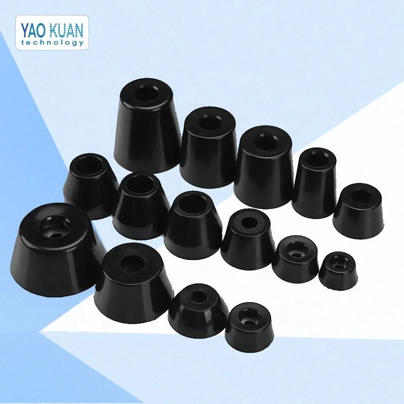 Custom recessed rubber bumper with metal plate/screw metal reinforcement rubber bumper feet silicone damper buffers