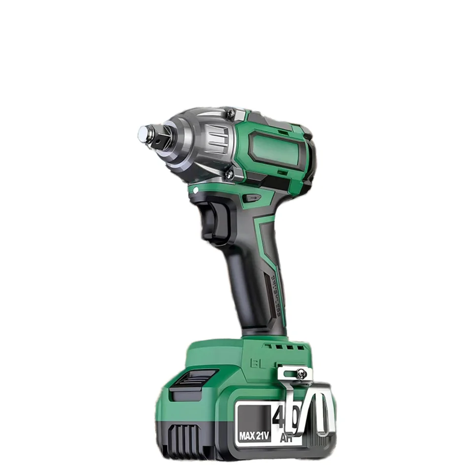 21V Lithium Battery Industrial/DIY Grade Cordless Impact Wrench Powerful Electric Brushless Motor Torque Wrench
