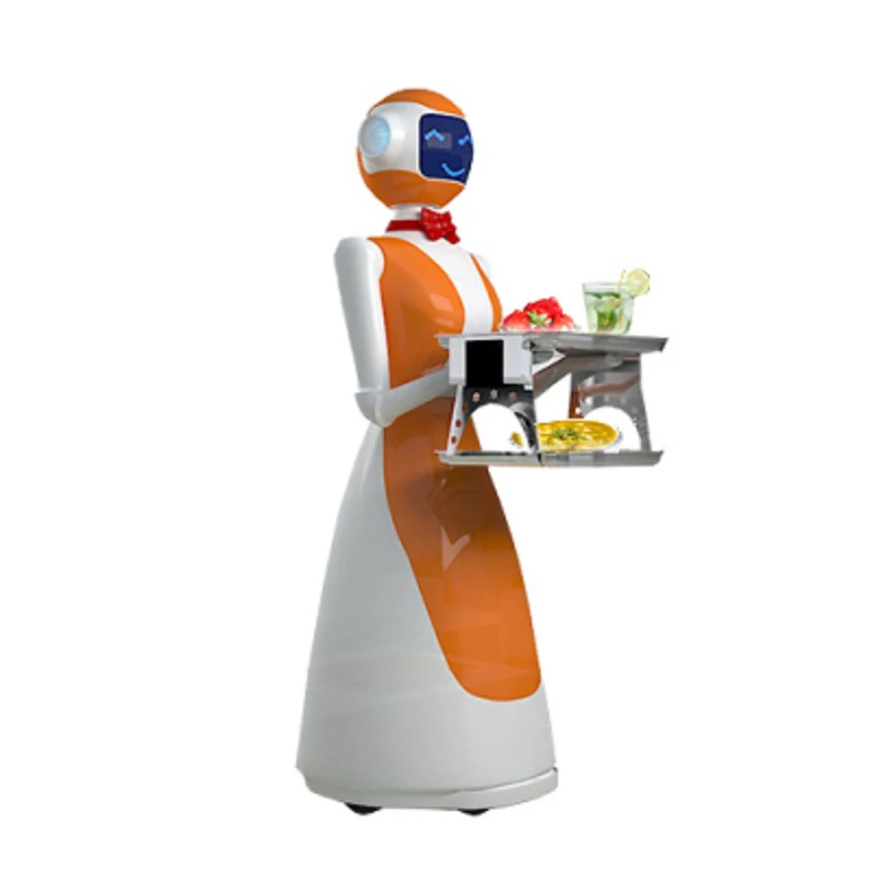 Humanoid size intelligent delivery robot restaurant service robot