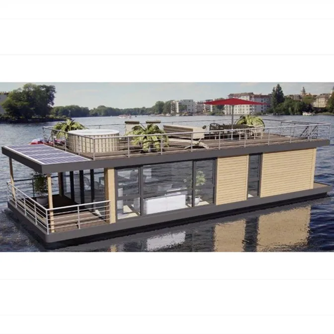 36ft alloy house pontoon boat for transport passengers