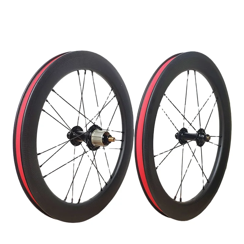 
349SV7-WS Carbon 7speed 14/21holes Fnhon Bike 349 3sixty Folding Bicycle Wheels 