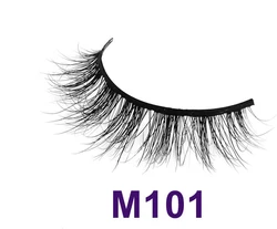 wholesale Long And Short Private Label 3d Strip 100% Handmade Real 20mm real Mink Fur Eyelash