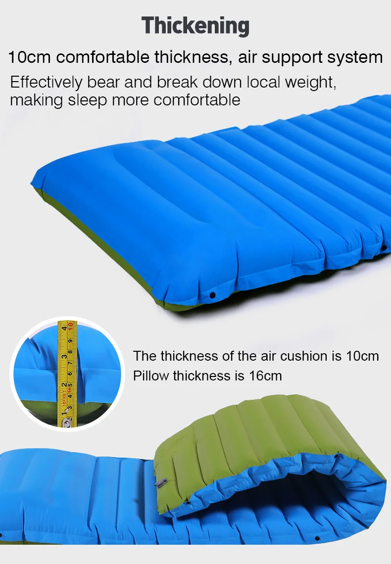 Ultralight Self-inflating Air Mattress Widen Sleeping Pad Splicing Inflatable Bed Beach Picnic Mat Camping Tent Air Cushion