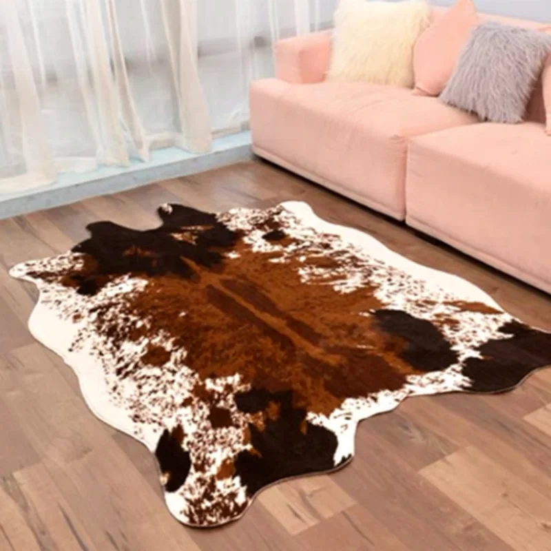 Simulation cowhide zebra pattern carpet Nordic American living room bedroom entranceway shaped floor mats gifts