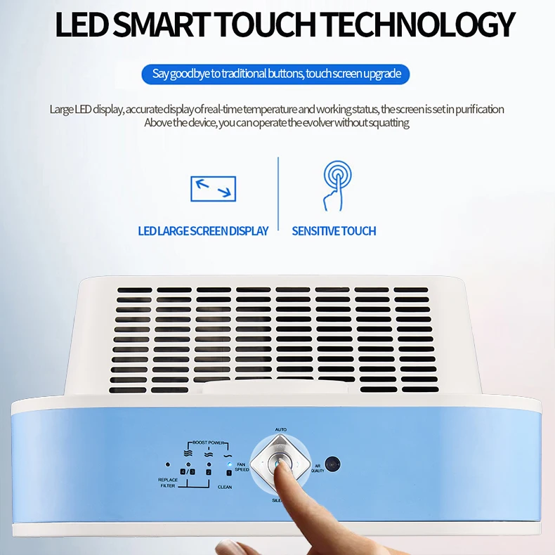 BK-01 Air Cleaner Home Healthy Commercial  with HEPA Filter H13 Air Quality Monitor Display Customized Air Purifier