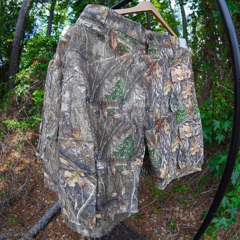 Manufacturer Custom logo utility pocket denim jeans shorts  all over print camouflage man camo cargo shorts for men