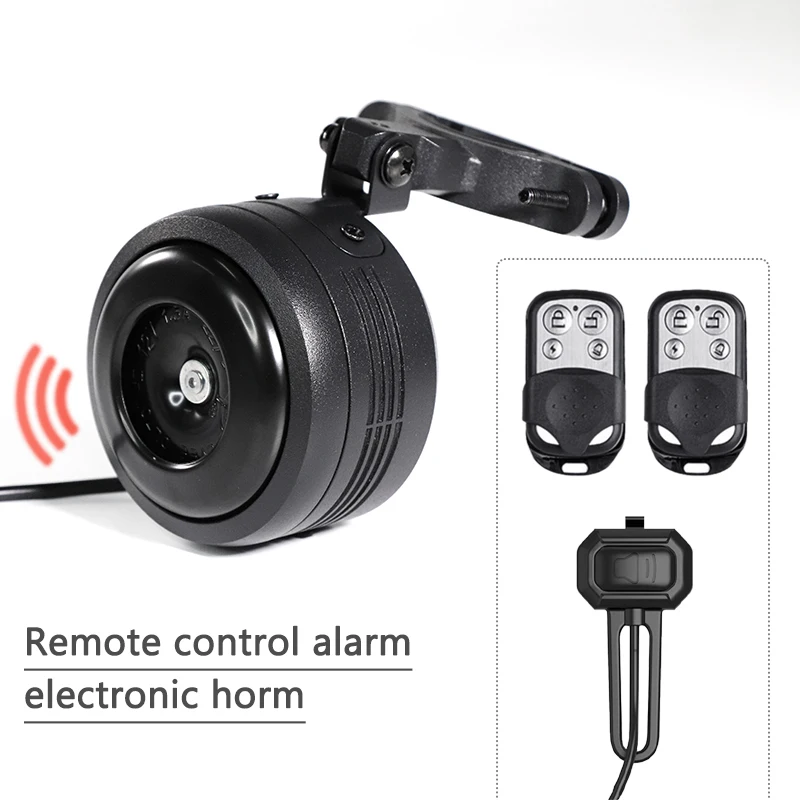 Wireless Electric Horn Scooter Bike E-bike Electric Bell Super Loud Horn Bike Bell With Remote Controller Scooter Horn Alarm