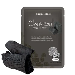 Private Label Face Black Latest Popular Cosmetic Hyaluronic Essence Natural  Charcoal  Skincare Facial Mask