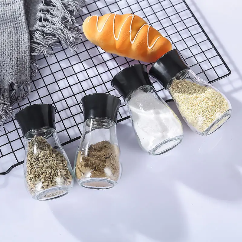 Condiment china wholesale empty single kitchen glass spice jars bottles 120ml  glass herb & spice tools spice jars packaging