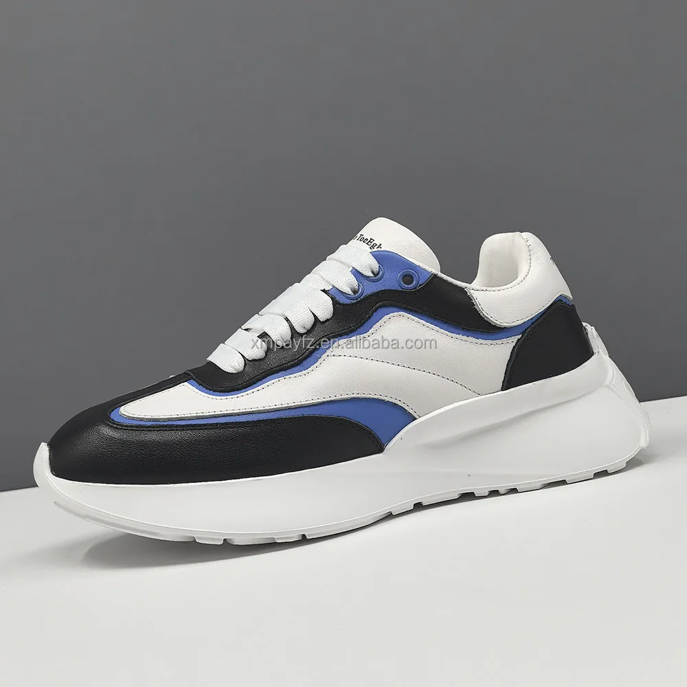 Custom MC Qu Original quality trainer for men designer brand High version cowhide Sports running shoes