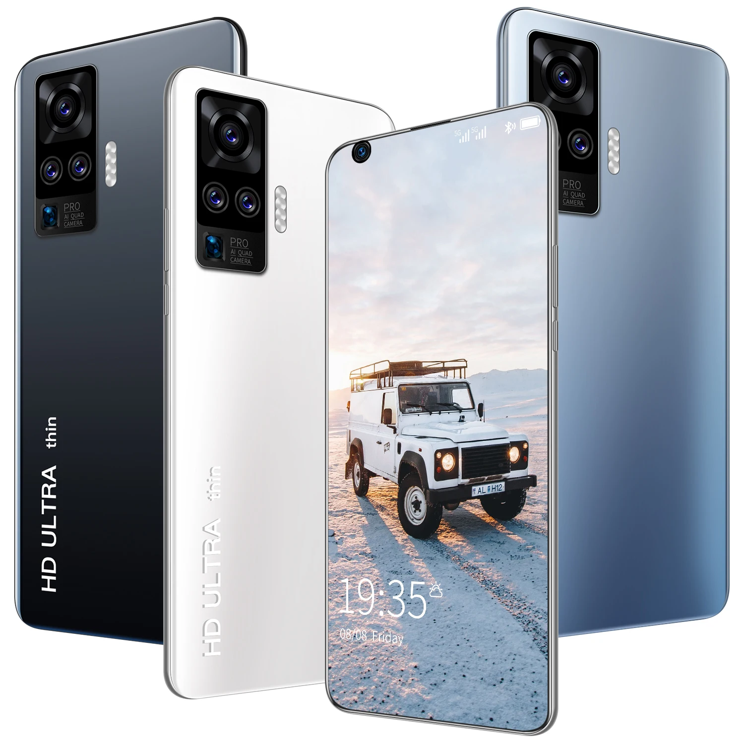 2021 Новая мода X60 Pro 7 2 дюймов MTK6799 Android10.0 смартфонов 12GB + 512GB 5G мобильные телефоны 5600 мАч Power Bank мобильный