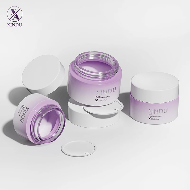 Round Cream Glass Jar Custom Colors Cosmetic Cream Jar With Lid Manufacturers Selling Cream Jar Glass Bottle Cosmetic Packaging