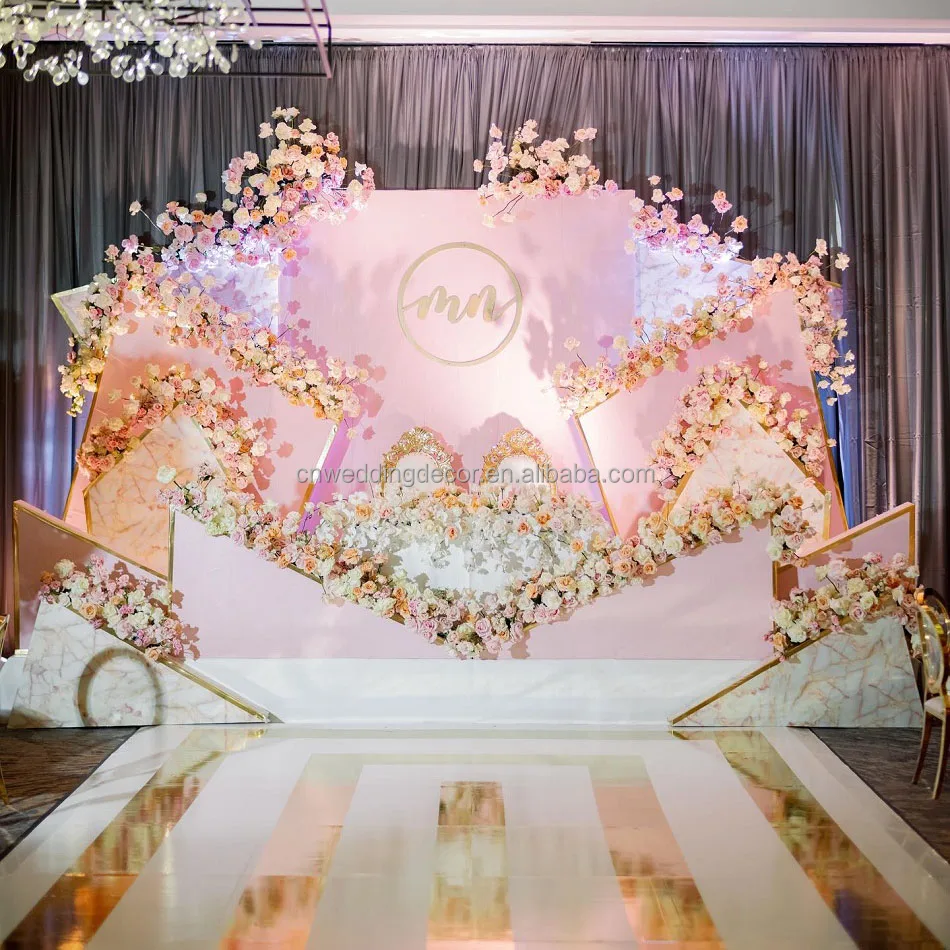 Newly Arrival White Wedding Acrylic Backdrop Decoration Wedding Props