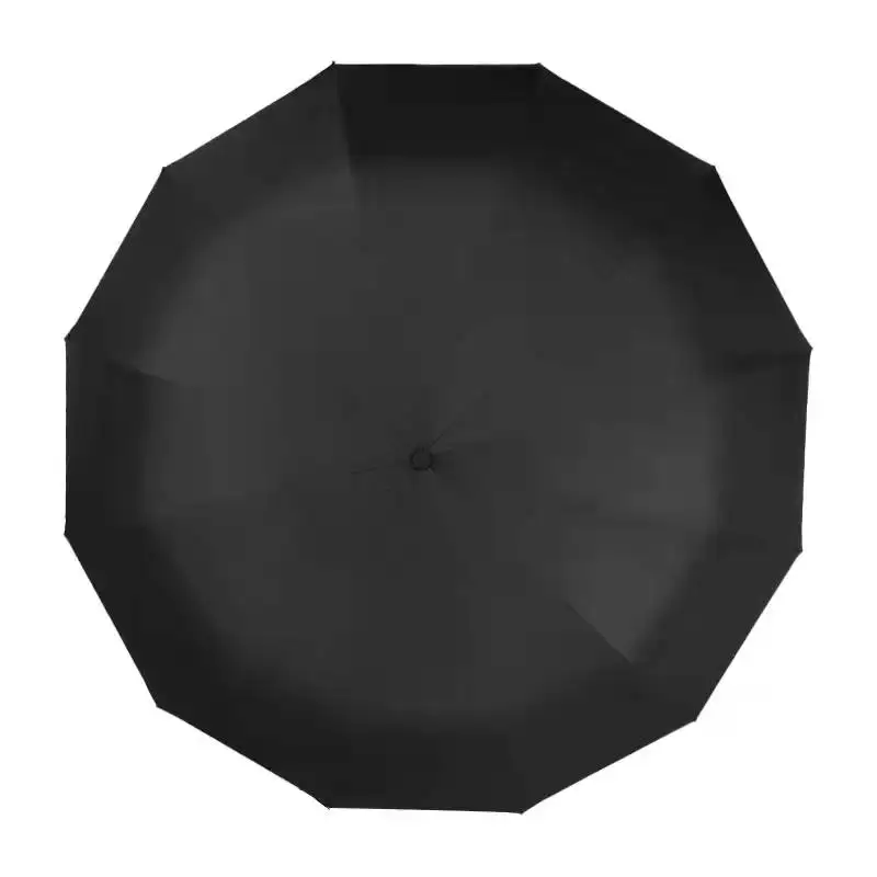 SUNDAY 23 Inch Automatic Switch Strong Umbrella on and Off Mechanism 12 Ribs Twelve Bone Three Folding Metal Travel Stretch OEM