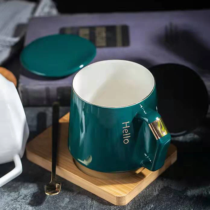 Nordic luxury diamond gold ceramic mug coffee cup tea water cup holiday event gift ceramic mug custom logo