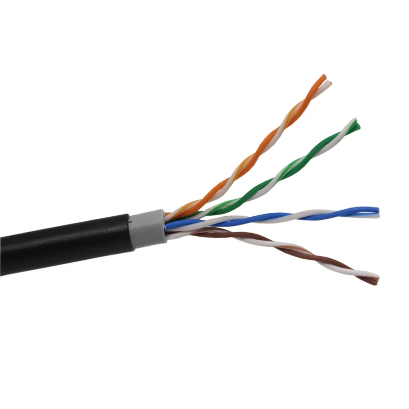 Gigabit Network Cable Fast Cat5e Outdoor Ethernet Twisted Pairs 24awg Bare Copper Network Cat 5e  Lan Cable for Project Tender