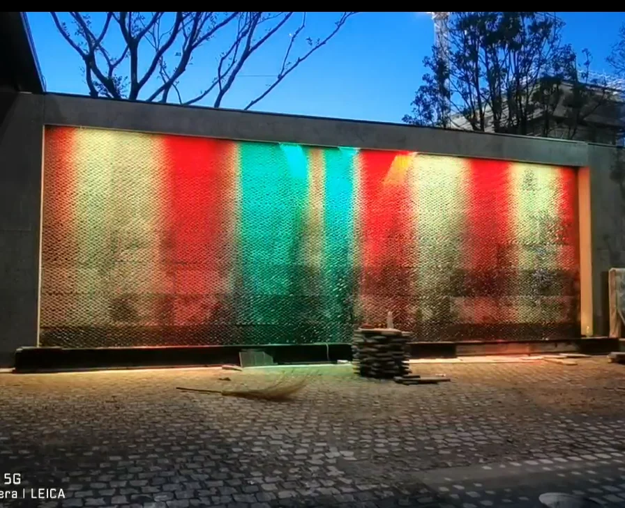FREE DESIGN Customized Logo Pattern Text Indoor or Outdoor Digital Water Writing Curtain