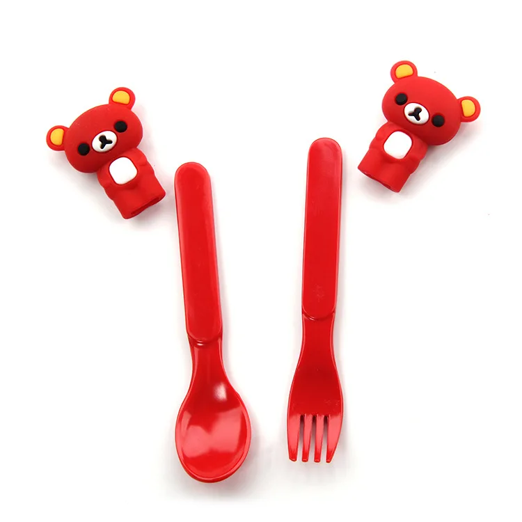 Eco friendly Silicone Kids Learning Cartoon Reusable Travel Children Baby Kids Chopsticks Training Set for Kid